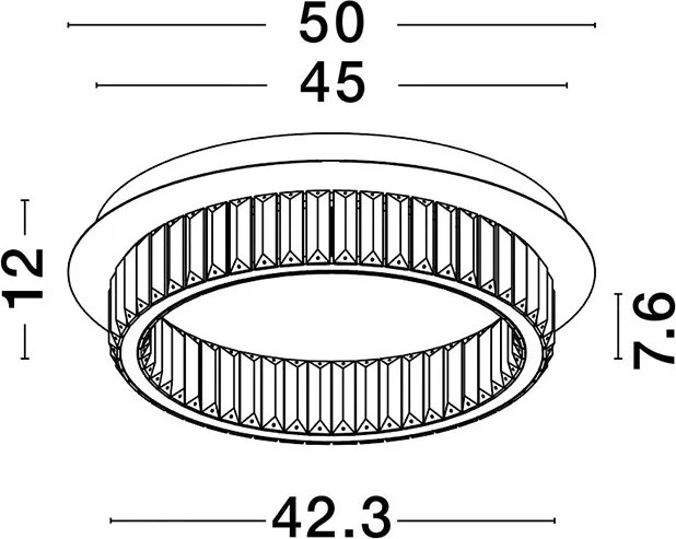 NOVA LUCE 9333079 AURELIA Kristály Mennyezeti Lámpa LED IP20