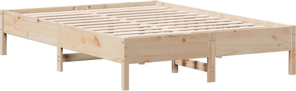 vidaXL tömör fenyőfa ágy matrac nélkül 150x200 cm