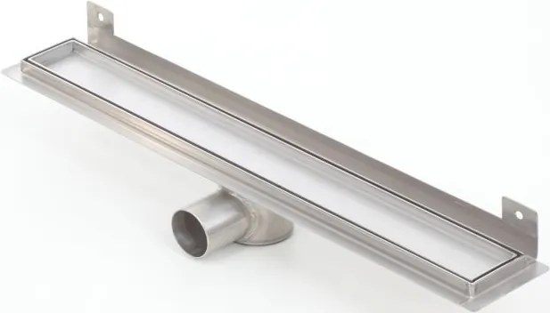 Kesmet Vízszintes Fali Lefolyó 70 cm-es Rozsdamentes Acél Szifonnal