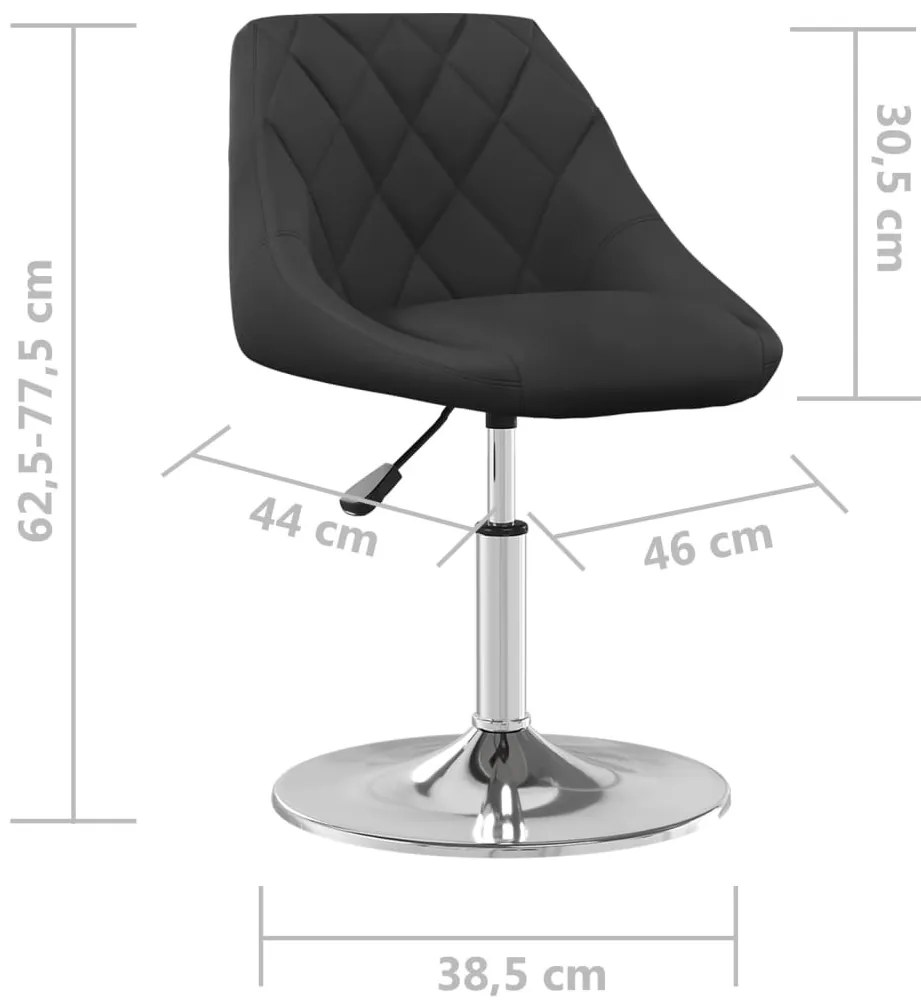 6 db fekete bársony dönthető étkezőszék