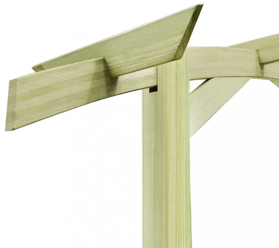 kerti pergola impregnált fenyőfalécekből 180 x 210 x 40 cm