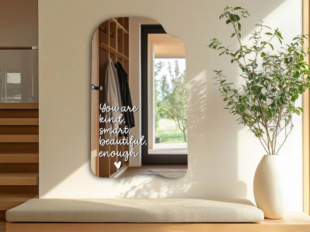 Tükör matrica S3 – You are kind, smart, beautiful, enough. (Handwritting)