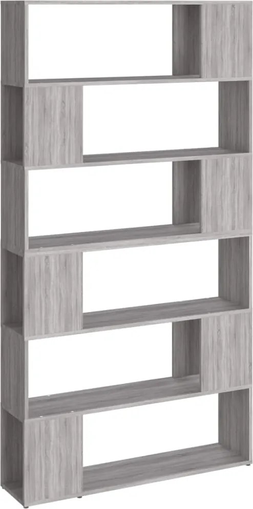 vidaXL szürke sonoma színű térelválasztó könyvszekrény 100x24x188 cm