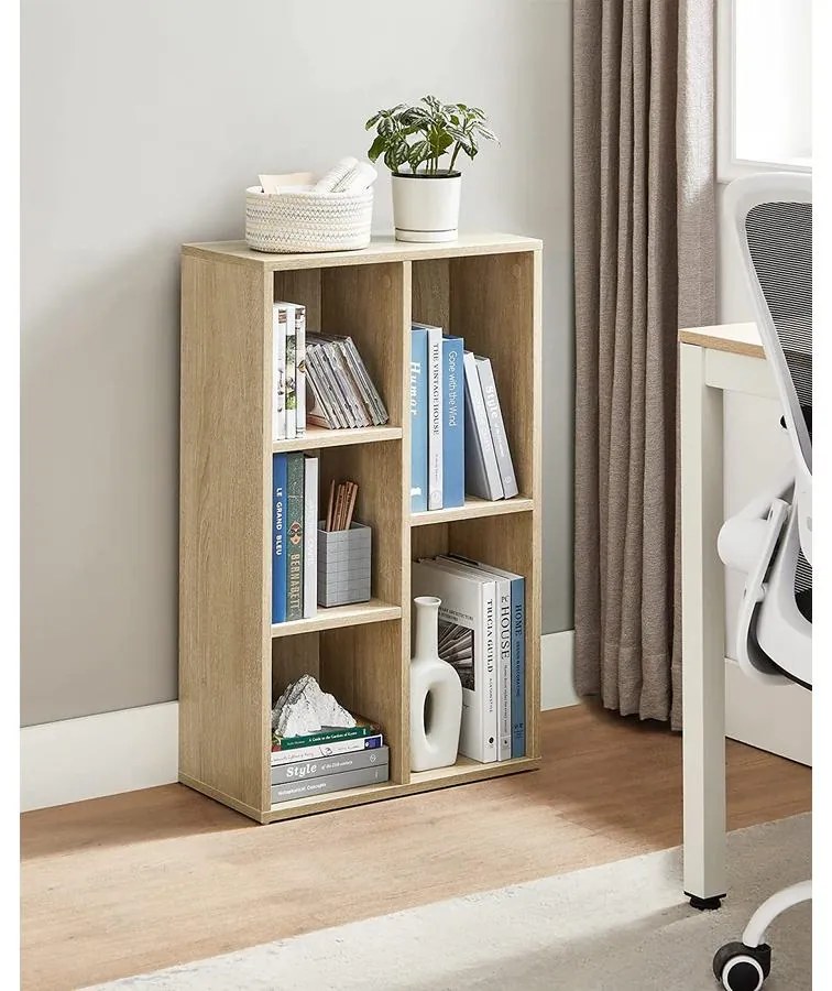 könyvespolc 5 rekesszel 50 x 80 x 24 cm
