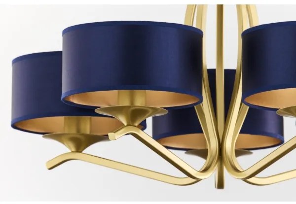 Jupiter 2114 - KASZMIR rudas csillár 5xE27/15W/230V kék/arany