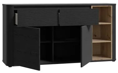 Komód INAR fekete/tölgy