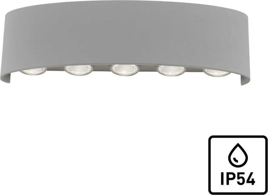 ZUMA LINE 9489-21 CARLO Modern Kültéri Fali Lámpa Ezüst LED IP44