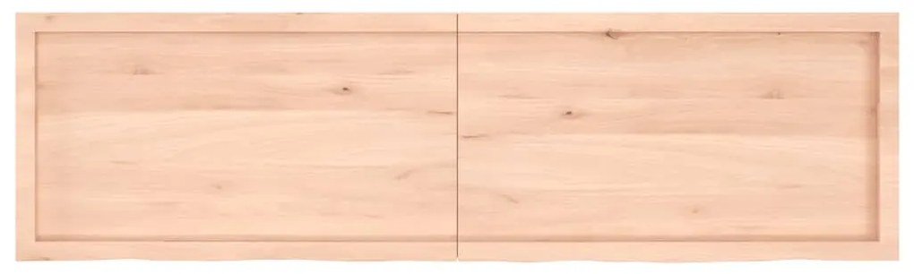 kezeletlen tömör tölgyfa fali polc 180x50x(2-6) cm