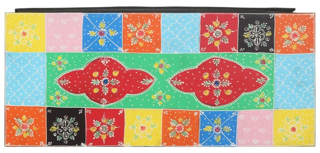 TV Szekrény Színes 80x35x50 cm Tömör Mangófából