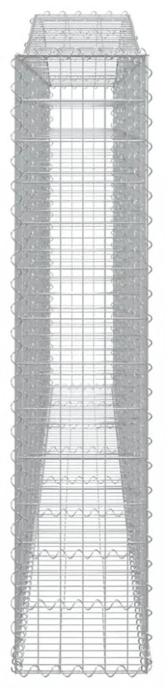 9 db íves horganyzott vas gabion kosár 400x30x140/160 cm