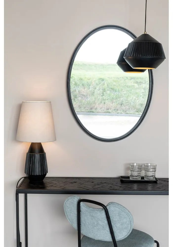 Fekete-bézs asztali lámpa Aysa - White Label