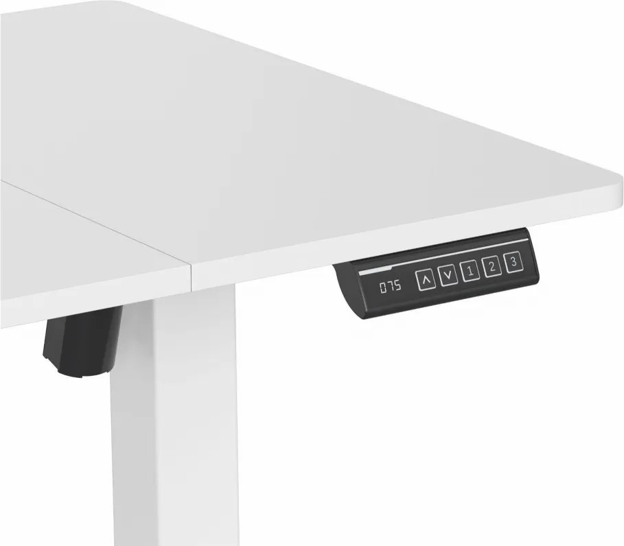 CSOMAGAJÁNLAT | LVN System Lite elektromos asztal + forgószék szett - Fehér 140x60cm elektromosan állítható magasságú íróasztal - Fekete forgószék