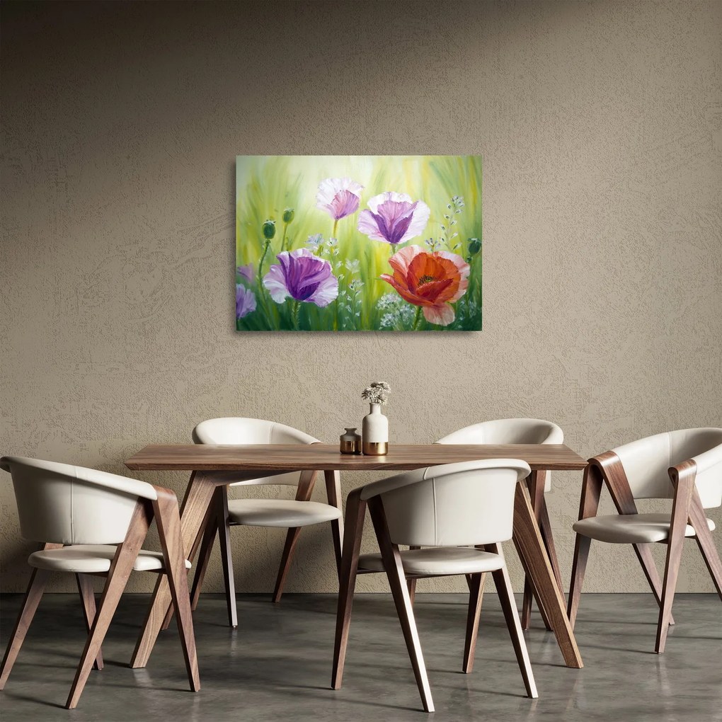 Kép - Pipacsok (üvegen) (70x50 cm)