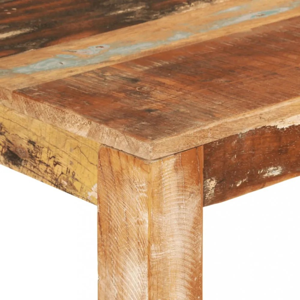tömör újrahasznosított fa étkezőasztal 110 x 55 x 76 cm