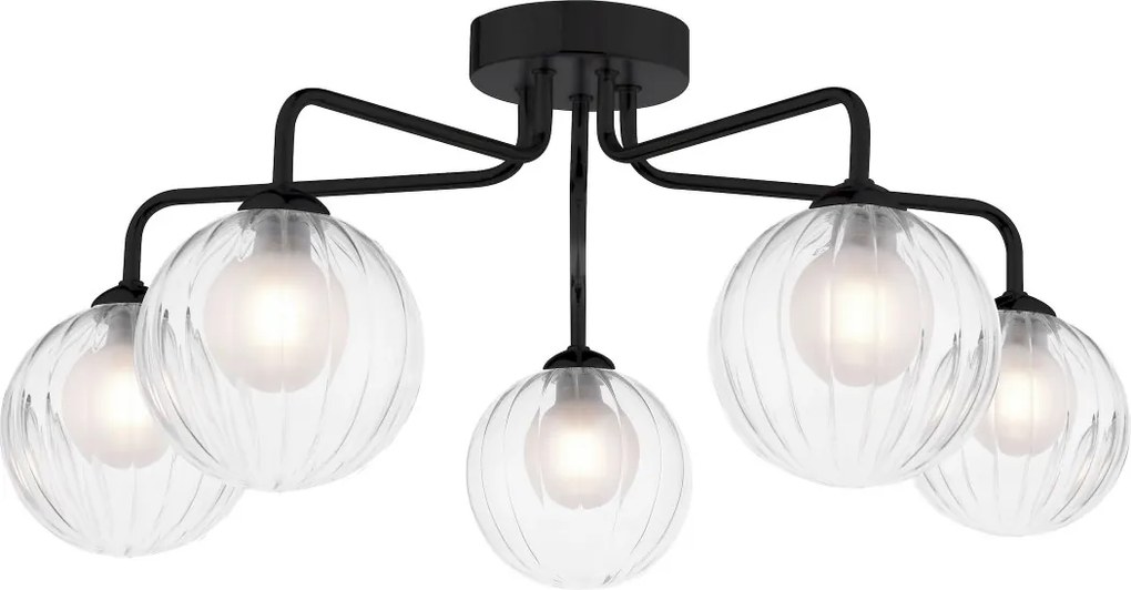 Dar Lighting modern mennyezeti lámpa feya matt fekete darfey0522-20