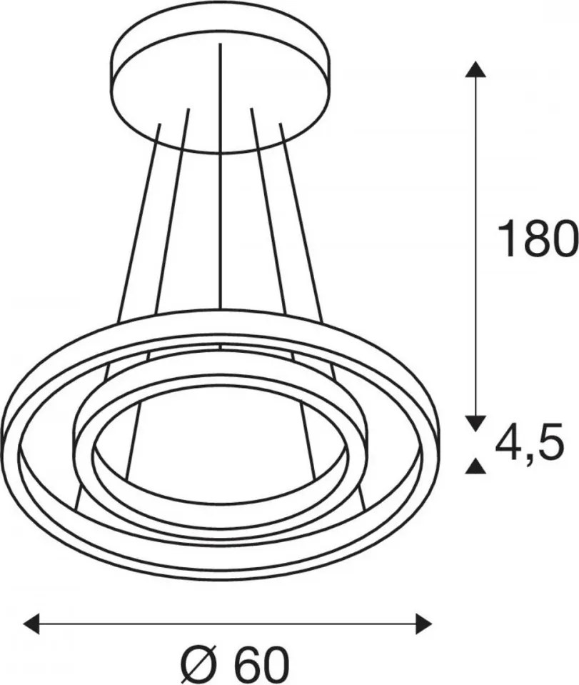 SLV 1004766 ONE Modern Led Függesztett Lámpa LED IP20