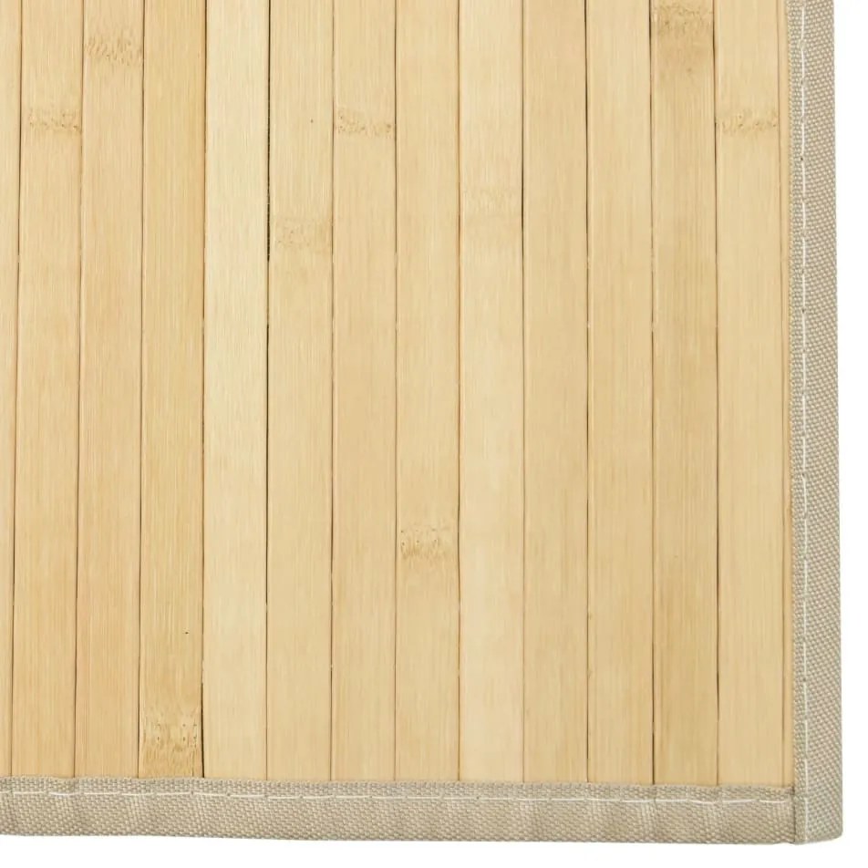 négyszögletű világos természetes bambusz szőnyeg 70 x 300 cm