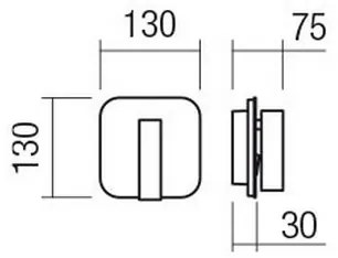 Redo 01-2977 - LED fali lámpatest QUDA LED/6W/230V + LED/3W CRI 90 arany