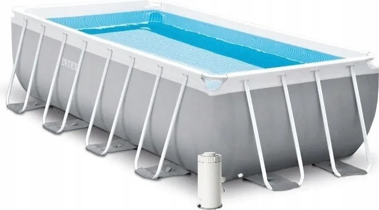 Intex Prizmás Keret 4,88 x 2,44 x 1,07 m patronos szűrőbetéttel