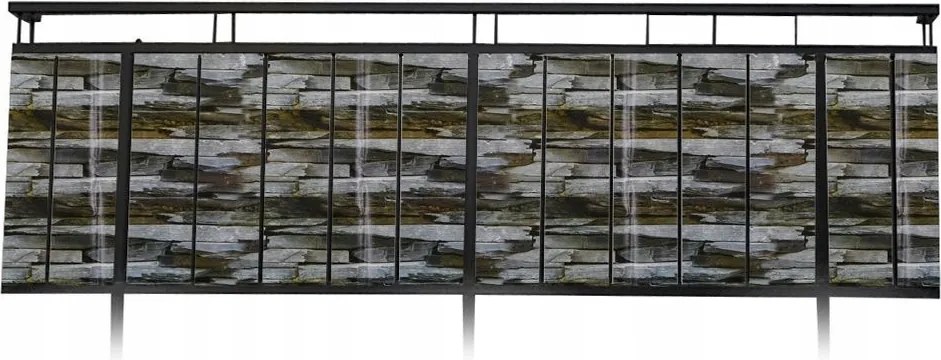 Erkélyszőnyeg korlát erkély terasz függöny 445x75cm