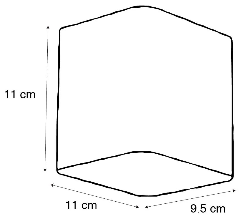 Modern fali lámpa rozsdabarna LED-del, IP54 négyzet alakú - Evi