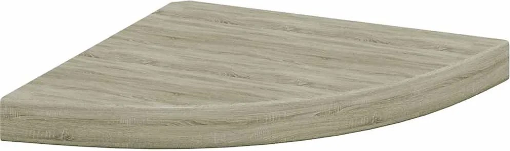 vidaXL tölgyszínű MDF lebegő sarokpolc 35 x 35 x 3,8 cm