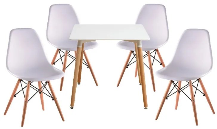 DIDIER III NEW modern 80cm étkezőgarnitúra 4 étkezőszékkel N