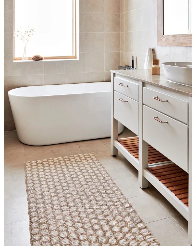 Bézs-krémszínű kültéri-beltéri szőnyeg 70x90 cm Noa Beige Vanilla – Pappelina