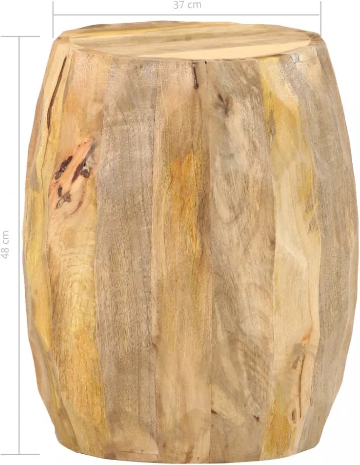 vidaXL dob formájú tömör mangófa ülőke