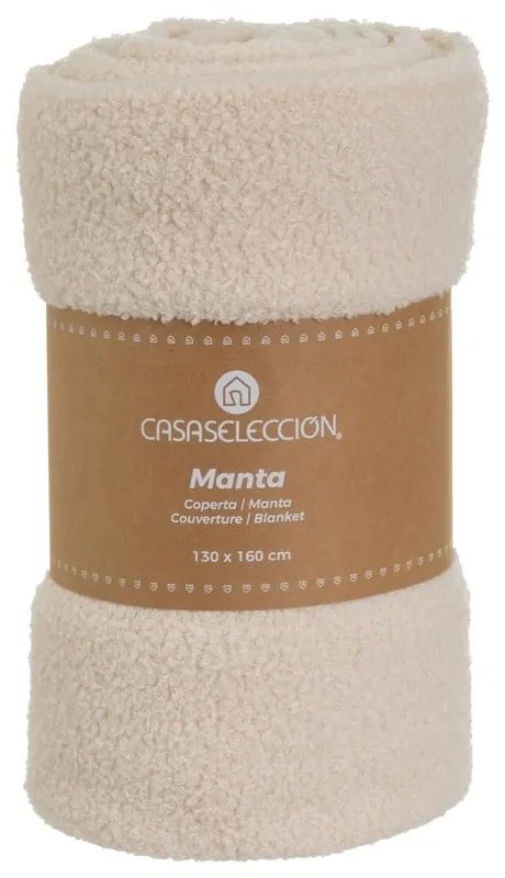 Bézs buklé takaró 160x130 cm Sherpa – Casa Selección