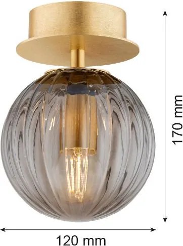 ARGON 8510 PALOMA Loft Mennyezeti Lámpa Füstös, Csiszolt Sárgaréz E14 IP20