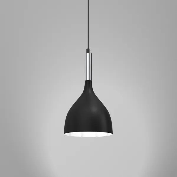 Csillár zsinóron NOAK 1xE27/15W/230V fekete/króm