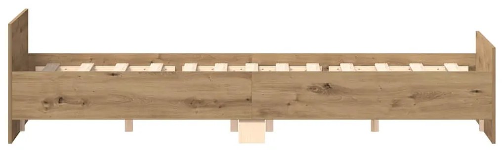 kézműves tölgy szerelt fa ágykeret matrac nélkül 120x200 cm