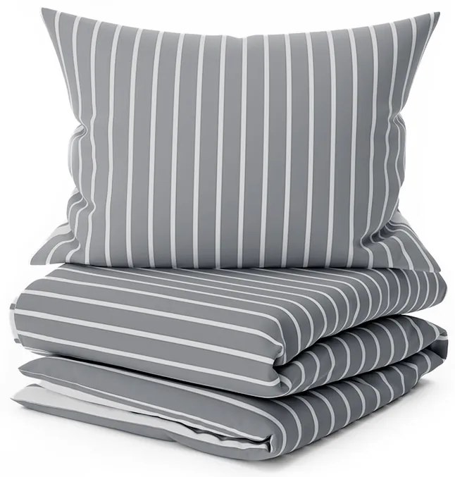 Renforcé pamut ágynemű CAPRIVI szürke hotelszéllel Ágyneműhuzat mérete: 70 x 90 cm | 140 x 200 cm