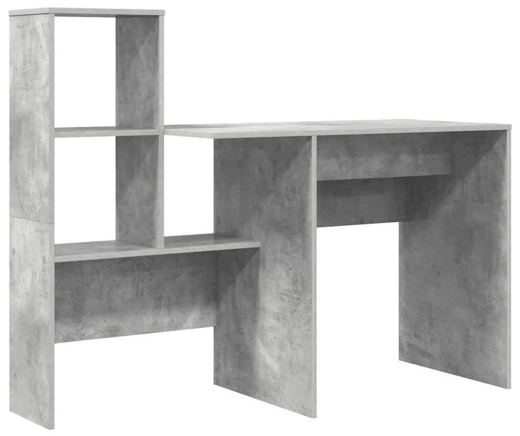 Asztal fiókkal Beton szürke 131.5 x 50 x 106.5 cm Faanyag
