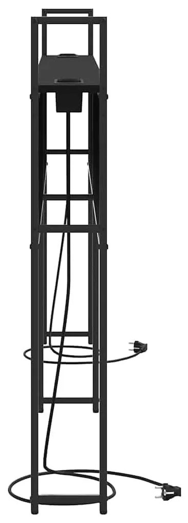 Tárolós Fejtámla Töltő Állomással Musta tammi 180 cm Faanyag