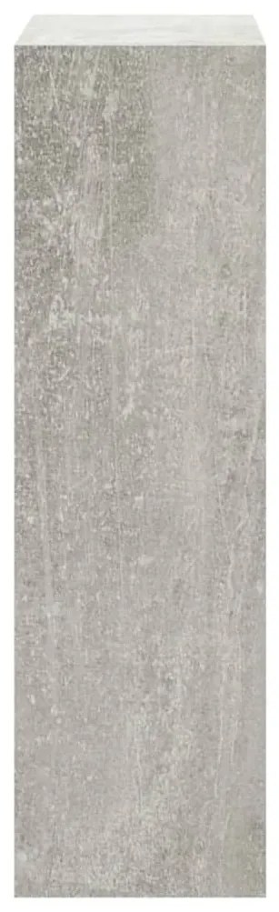 betonszürke szerelt fa cipőszekrény 63x24x81 cm