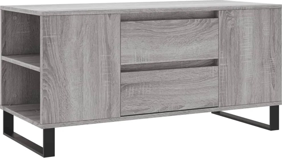 vidaXL szürke sonoma színű szerelt fa dohányzóasztal 102x44,5x50 cm