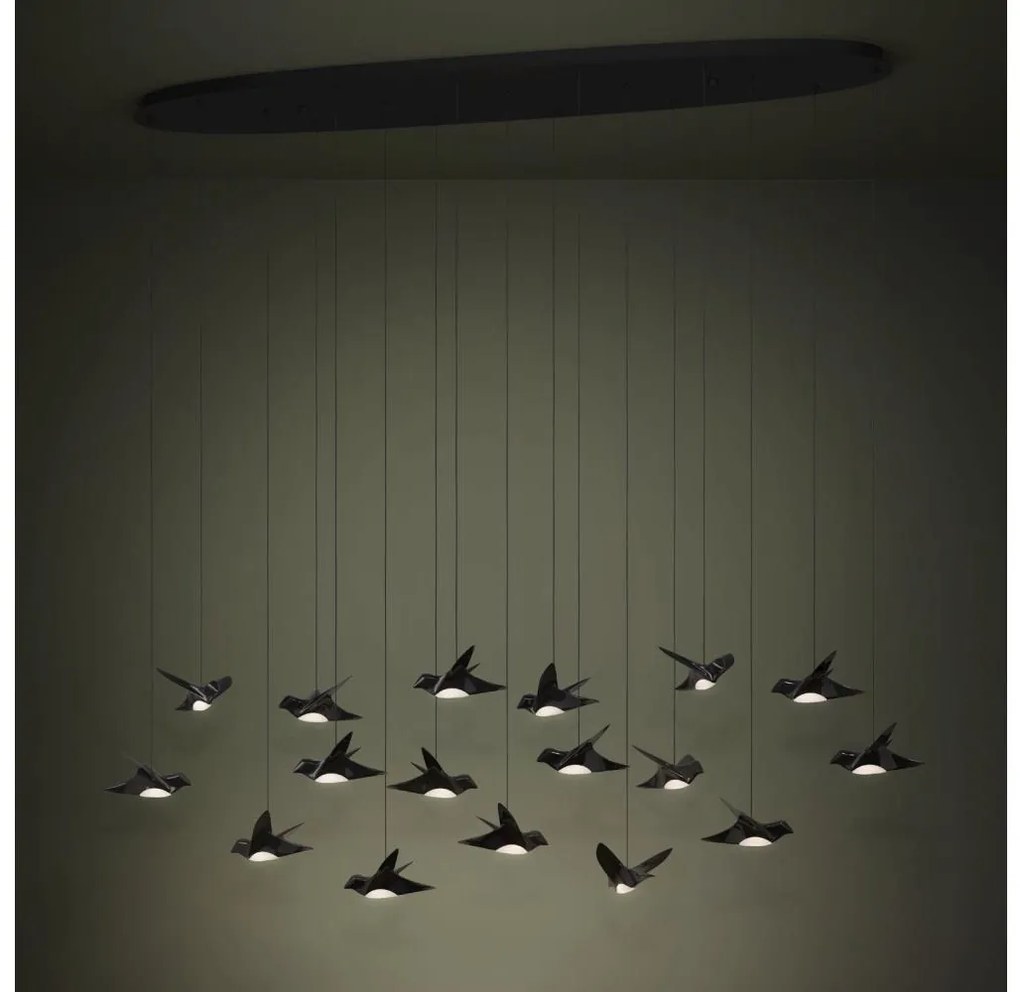 Eglo 390353 - LED Dimmelhető csillár zsinóron PARATEBUENO 17xLED/3W/230V fekete