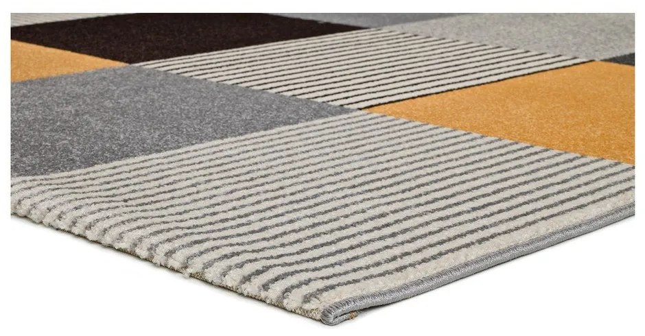 Gladys Lento narancssárga-szürke szőnyeg, 140 x 200 cm - Universal