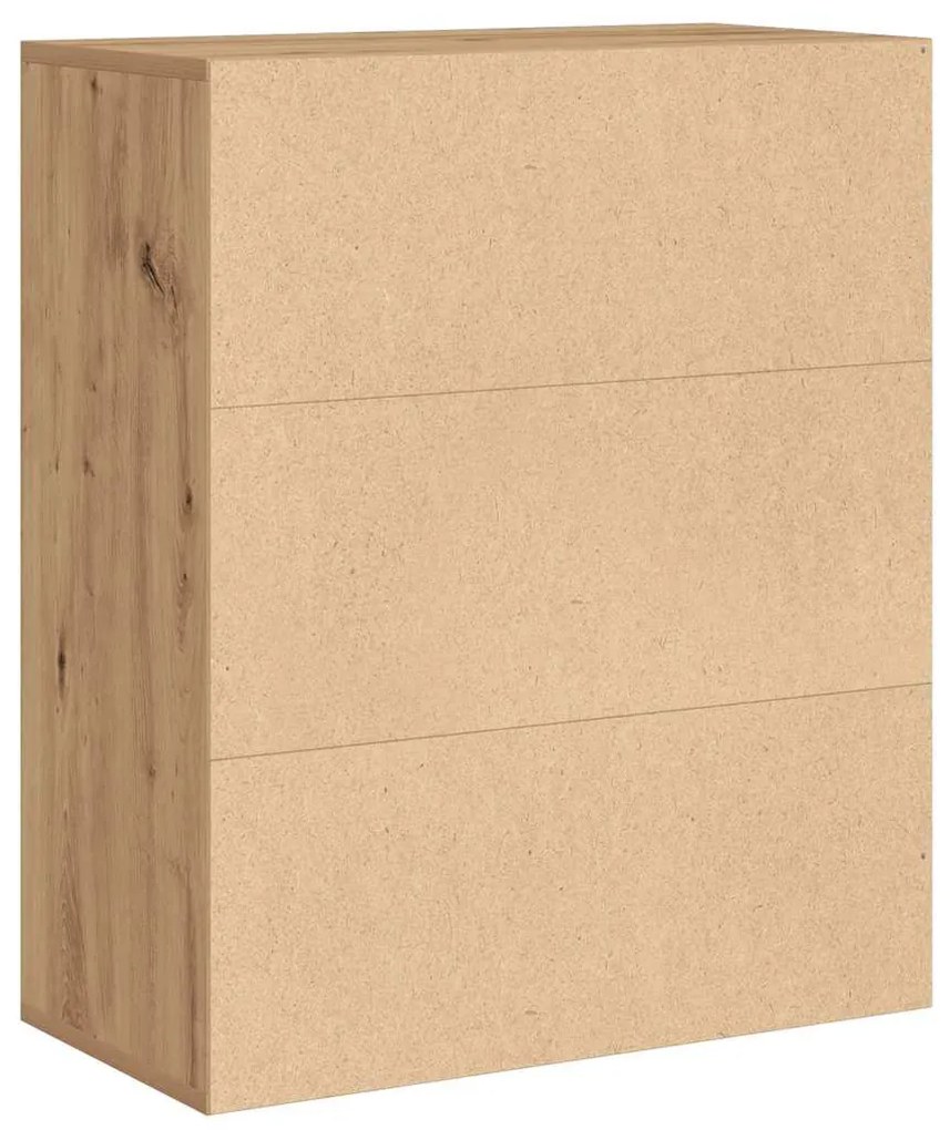könyvszekrény kézműves tölgy 60x30x71,5 cm szerelt fa