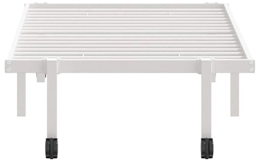 fehér acél ágykeret matrac nélkül összecsukható 80x200 cm