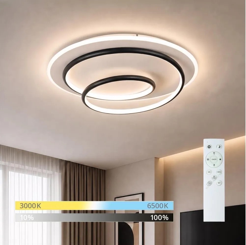 BRILAGI - Dimmelhető LED mennyezeti lámpatest FLARE LED/70W/230V átm. 50 cm fehér/fekete + távirányító