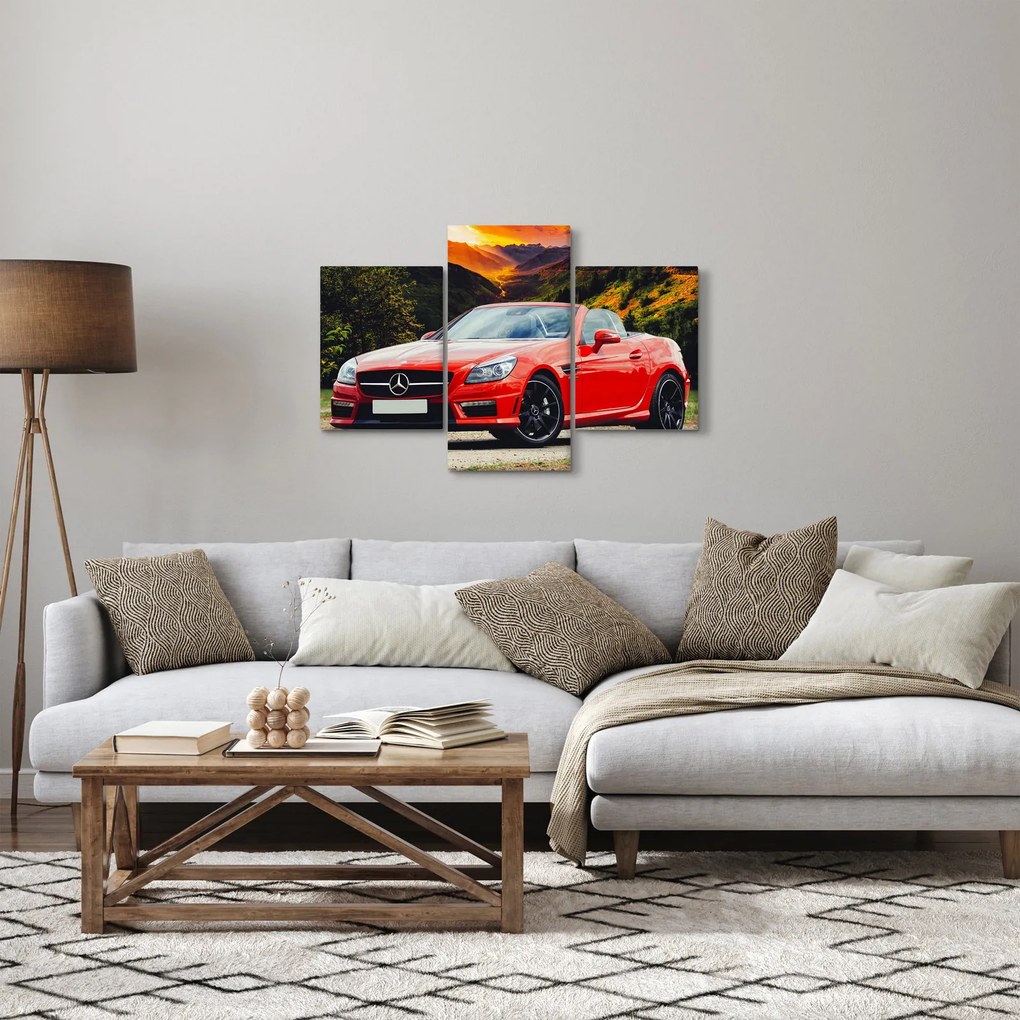 Kép - piros Mercedes (90x60 cm)