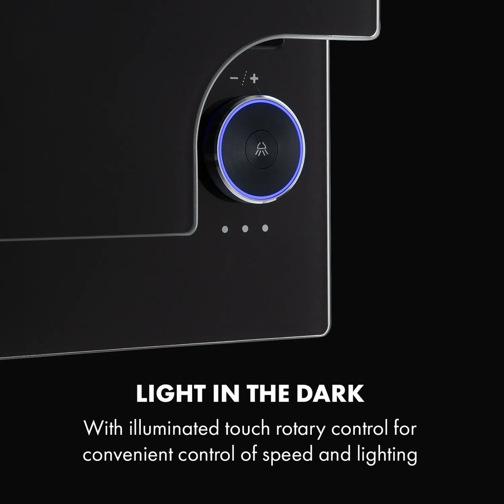 Klarstein Amelia, páraelszívó, 123 W, 60 x 47 x 23,5 cm, LED, érintő forgóvezérlő, fekete