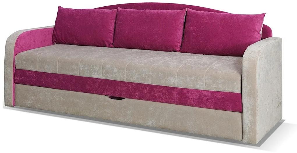 SPARTAN kinyitható kanapé, 86x208x75 cm cm, santana/lila