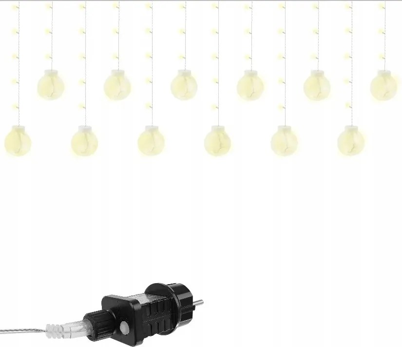 Iso 11346 Gömb alakú fényfüggöny 108 Led, 3,6 W meleg fehér