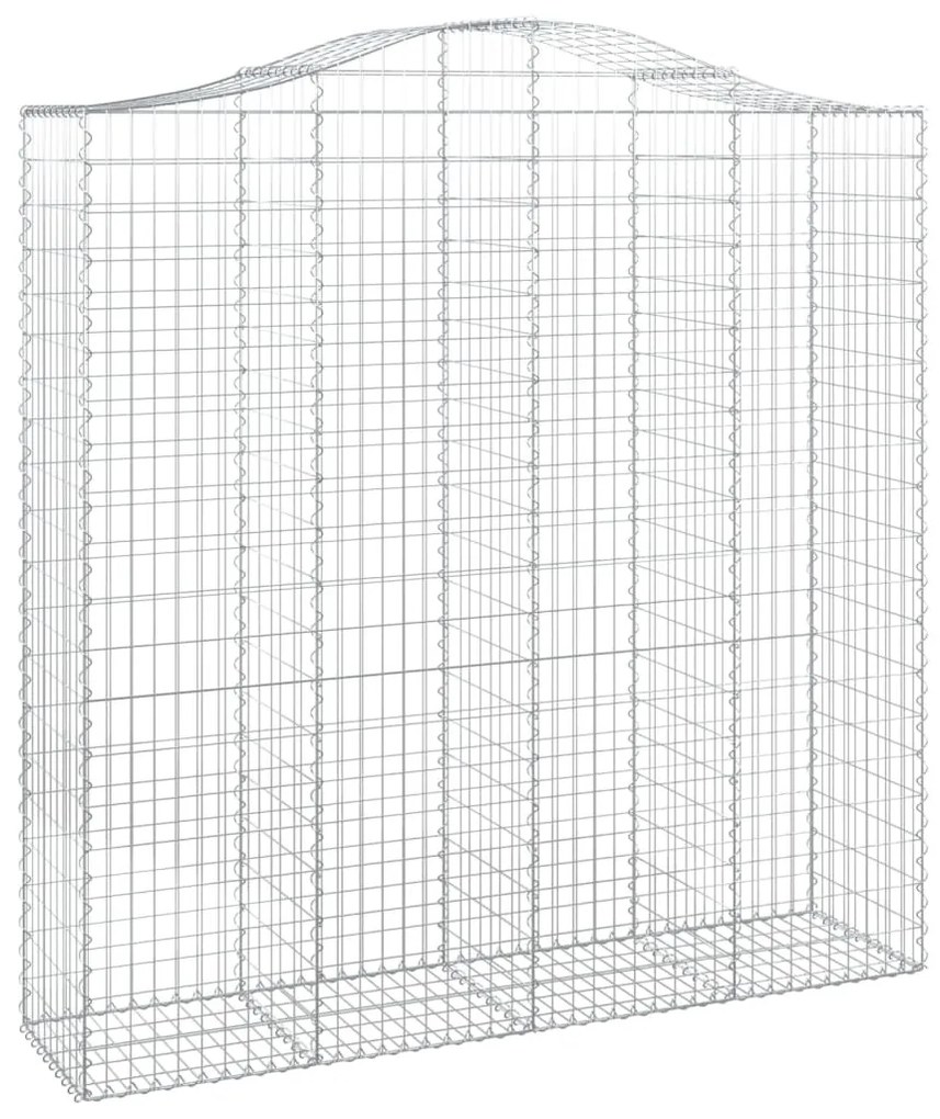 íves horganyzott vas gabion kosár 200x50x200/220 cm