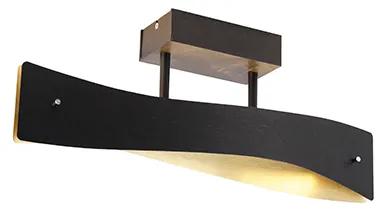 Modern mennyezeti lámpa fekete, LED-del - Sjaak S