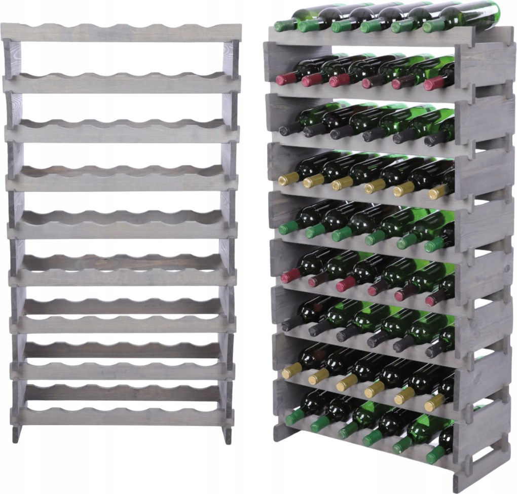 Bortartó állvány moduláris palacktartó 9x6 építs, mint az építőkockák Eco impregnáló